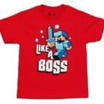 minecraft like a boss t-shirts