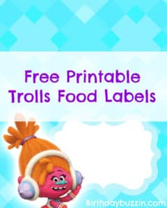 Free Printable Trolls Food Labels