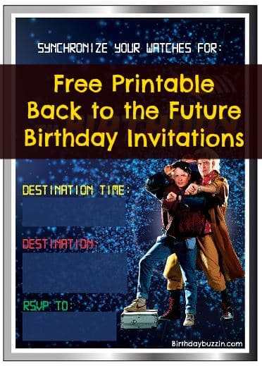 Back To The Future Invitation Template 2