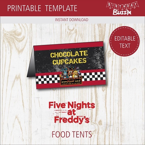 FREE PRINTABLE) - Five Night at Freddy's Party Kits Template