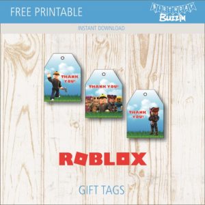 Free printable Roblox favor Tags