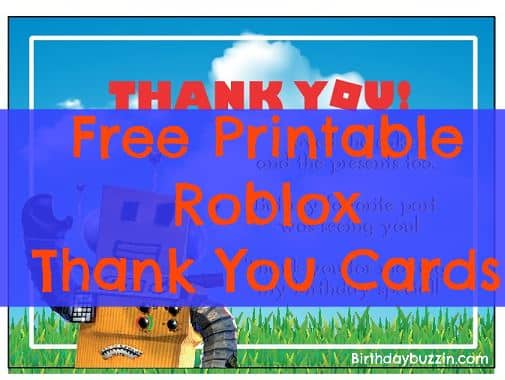 FREE Printable Roblox Thank You Card