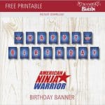 american ninja warrior birthday shirt