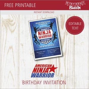 american ninja warrior birthday shirt