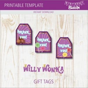 Free Printable Willy Wonka Favor Tags | Birthday Buzzin