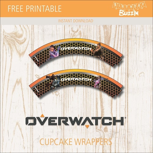 Free printable Overwatch Cupcake Wrappers