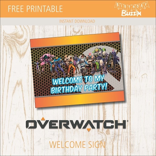 Free printable Overwatch Welcome Sign