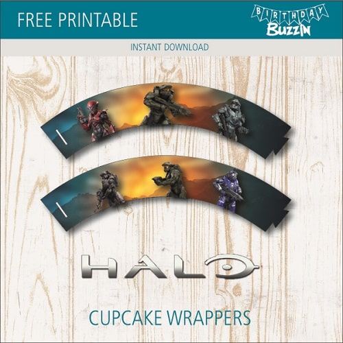 Free printable Halo Cupcake Wrappers