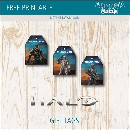 Free printable Halo Gift Tags