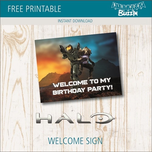 Free printable Halo Welcome Sign