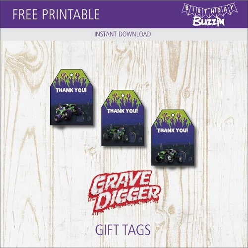 Free Printable Grave Digger Gift Tags