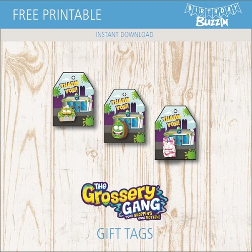 Free Printable Grossery Gang Gift Tags