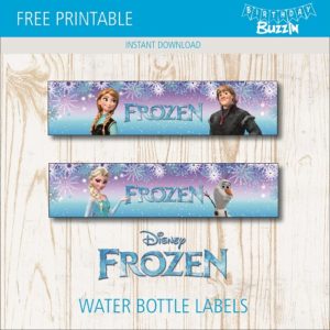 Free Printable Frozen Water Bottle Labels | Birthday Buzzin