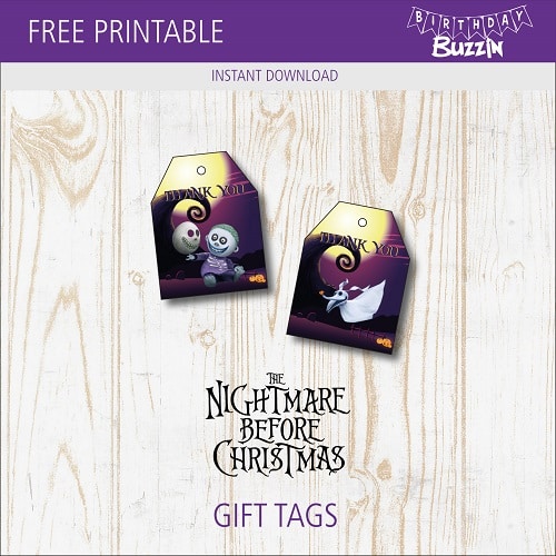 10 Creative Free Printable Nightmare Before Christmas Gift Tags