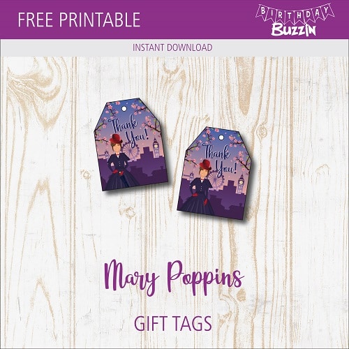 Free Printable Mary Poppins Favors Tags