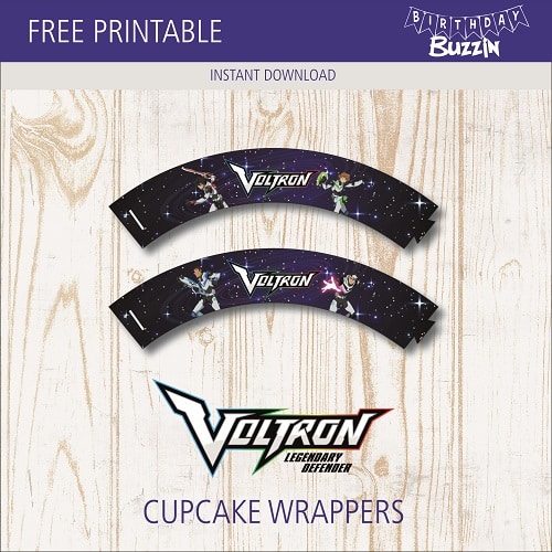 Free Printable Voltron Cupcake Wrappers