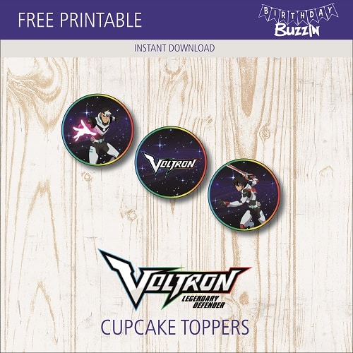 free printable Voltron Cupcake Toppers