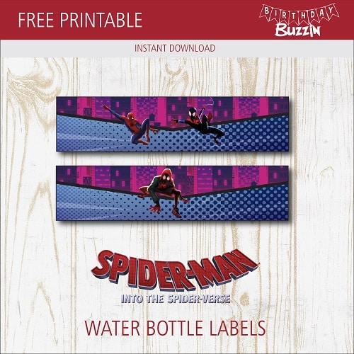Spiderman Bottle Labels Drink Labels Spiderman Party Spiderman Birthday  Spiderman Favors Water Label Spiderman Theme Superhero 