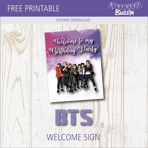 BTS welcome sign - printed and shipped
