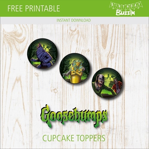 Free Printable Goosebumps Cupcake Toppers