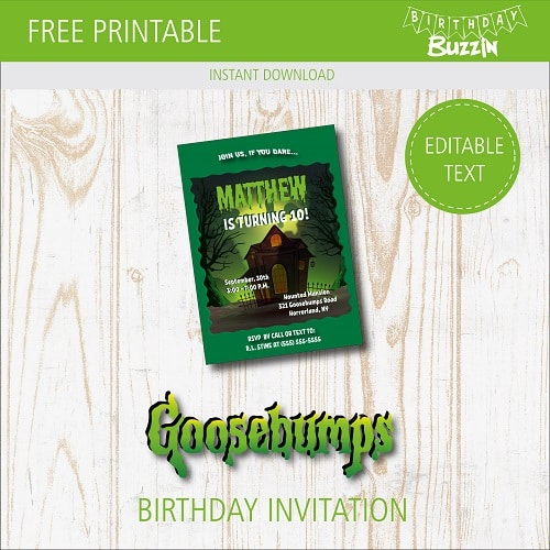 Free-Printable-Goosebumps-birthday-party-Invitations