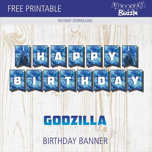 Godzilla Water Bottle Label, Godzilla Birthday Water Label, Godzilla Party  Label, Printable Water Label, Water Bottle Instant Download 