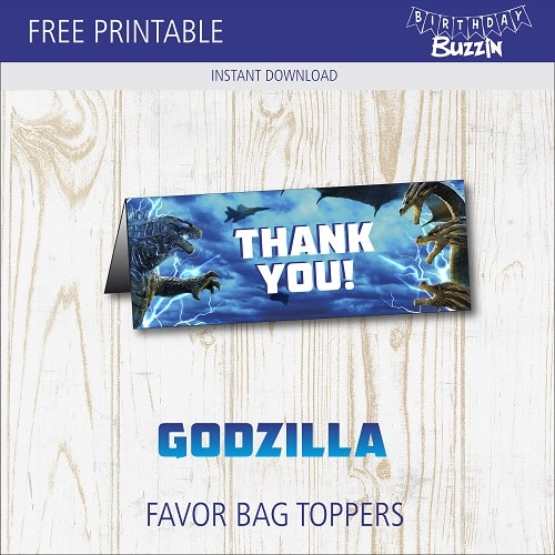 Godzilla candy bags  Godzilla party, Godzilla birthday, Godzilla