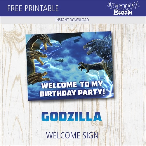 Free Printable Godzilla Water Bottle Labels