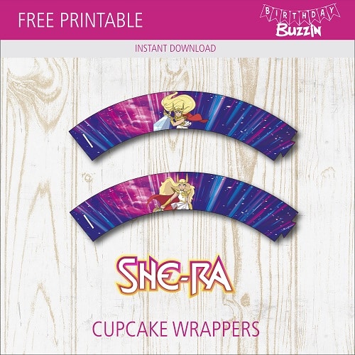 Free printable She-ra Cupcake Wrappers