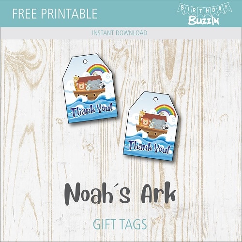 Free Printable Noah´s Ark Favor Tags