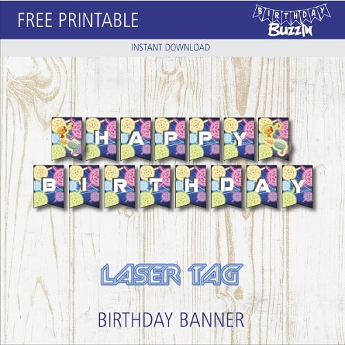 Free Printable Laser Tag Birthday Banner