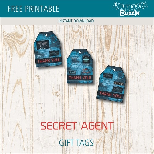 Free Printable Secret Agent Favor Tags