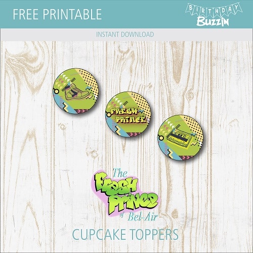 Free Printable Fresh Prince of Bel-Air Cupcake Toppers