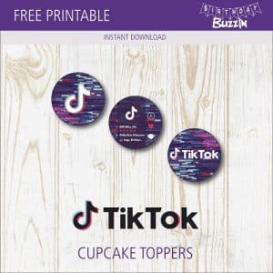 Free Printable Tik Tok Cupcake Toppers