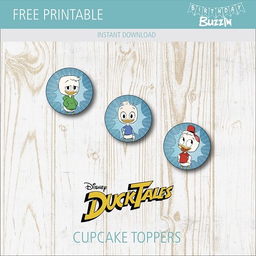 Free Printable Ducktales Cupcake Toppers