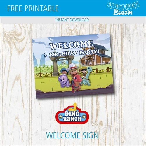 Free Printable Dino Ranch Welcome Sign