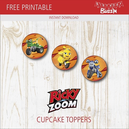 Free Printable Ricky Zoom Cupcake Toppers