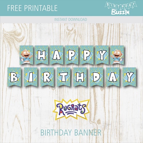 Free Printable Rugrats Birthday Banner