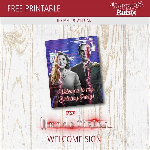 Free Printable Wandavision Welcome Sign