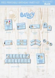 Free Bluey Birthday Party Printables - Kit