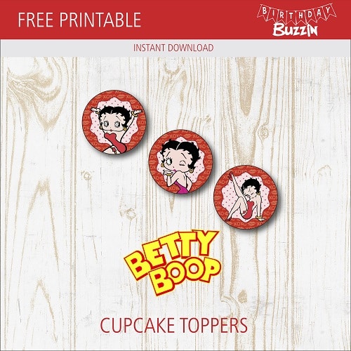 Free Printable Betty Boop Cupcake Toppers