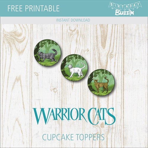 Free Printable Warrior Cats Cupcake Toppers