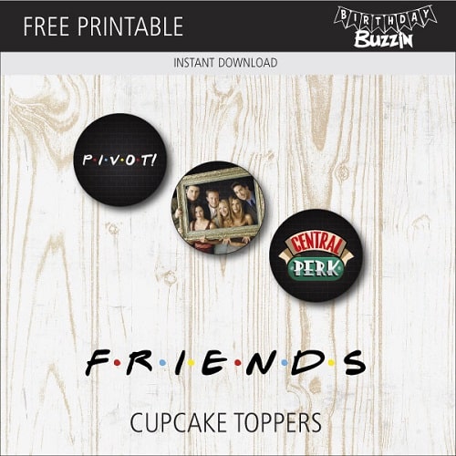 Free Printable Friends Cupcake Toppers
