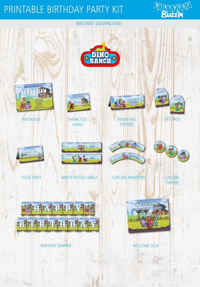 Dino Ranch Birthday Party Printable Kit