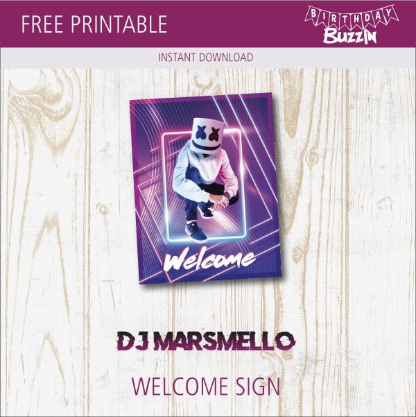 free-printable-dj-marshmello-welcome-sign-birthday-buzzin