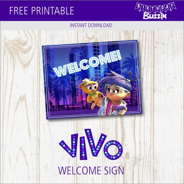 Free Printable Vivo Vivo Welcome Sign